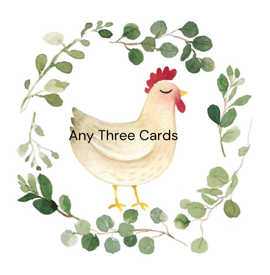 Any Three Hand Stitched Cards