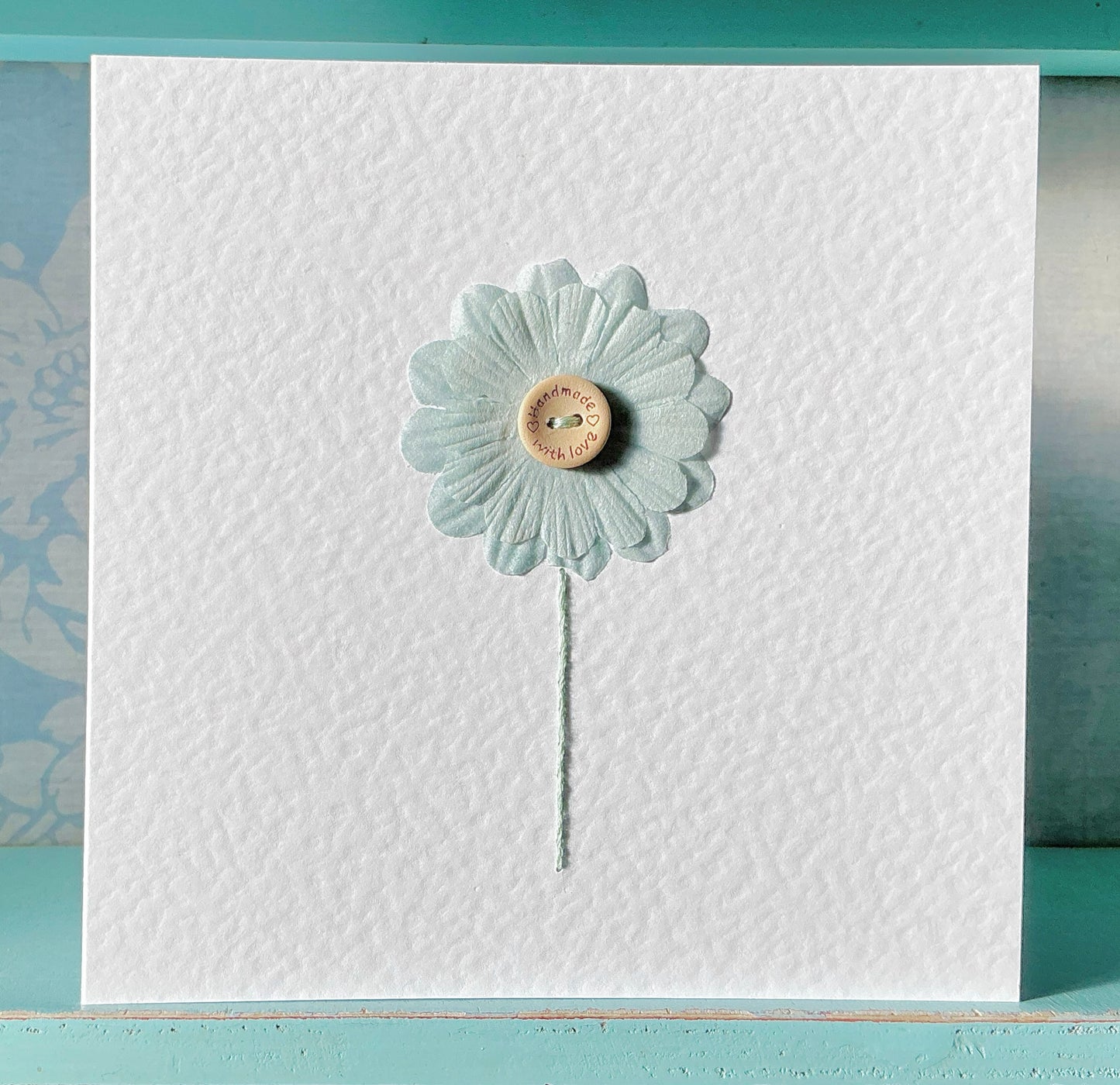 Hand Stitched Card. Any Occasion Card. Blank Card. Valentines Card. Mothers Day Card.
