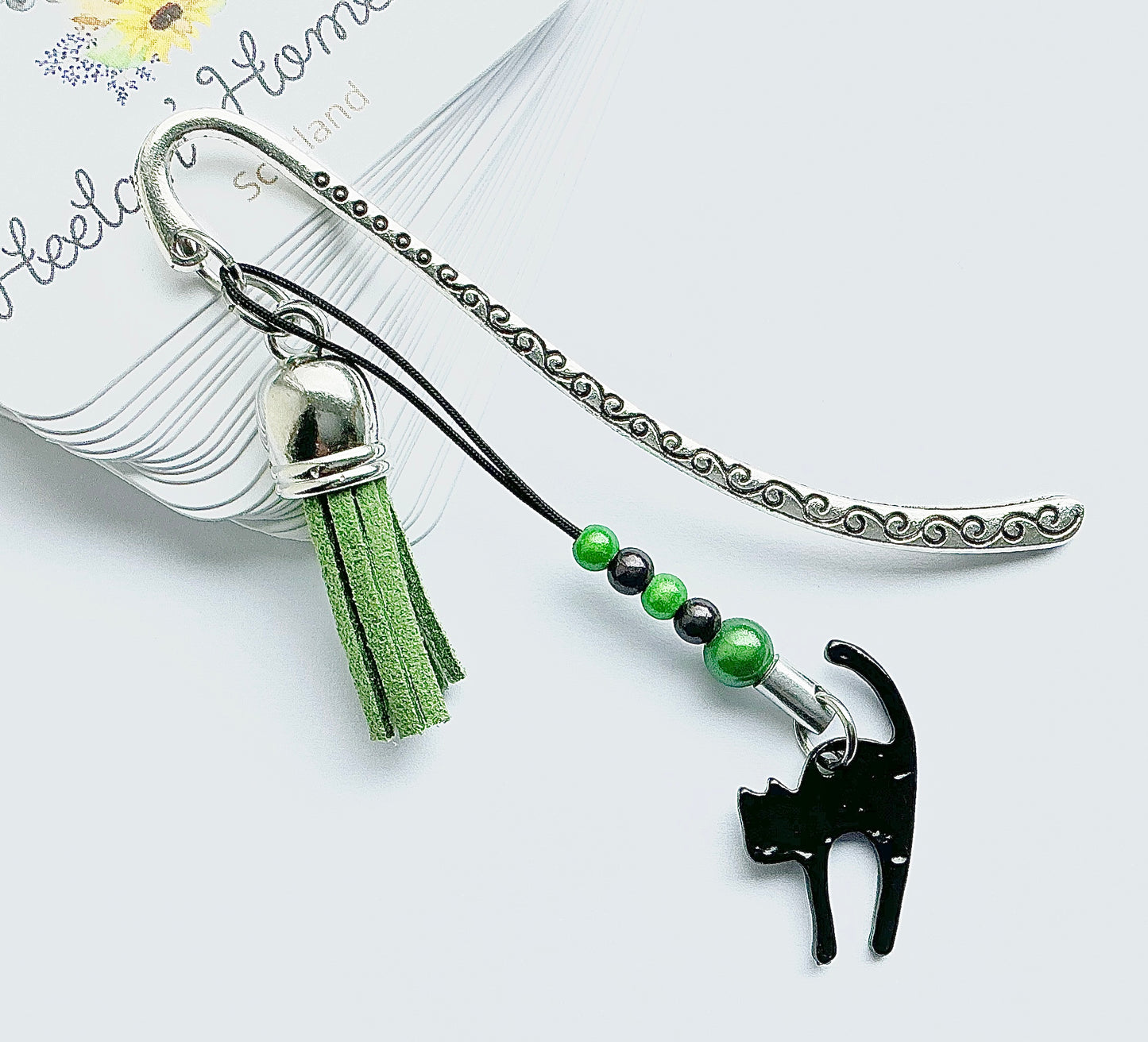 Halloween Bookmark. Black Cat. Cat Bookmark. Spooky Bookmark. Witches Cat.