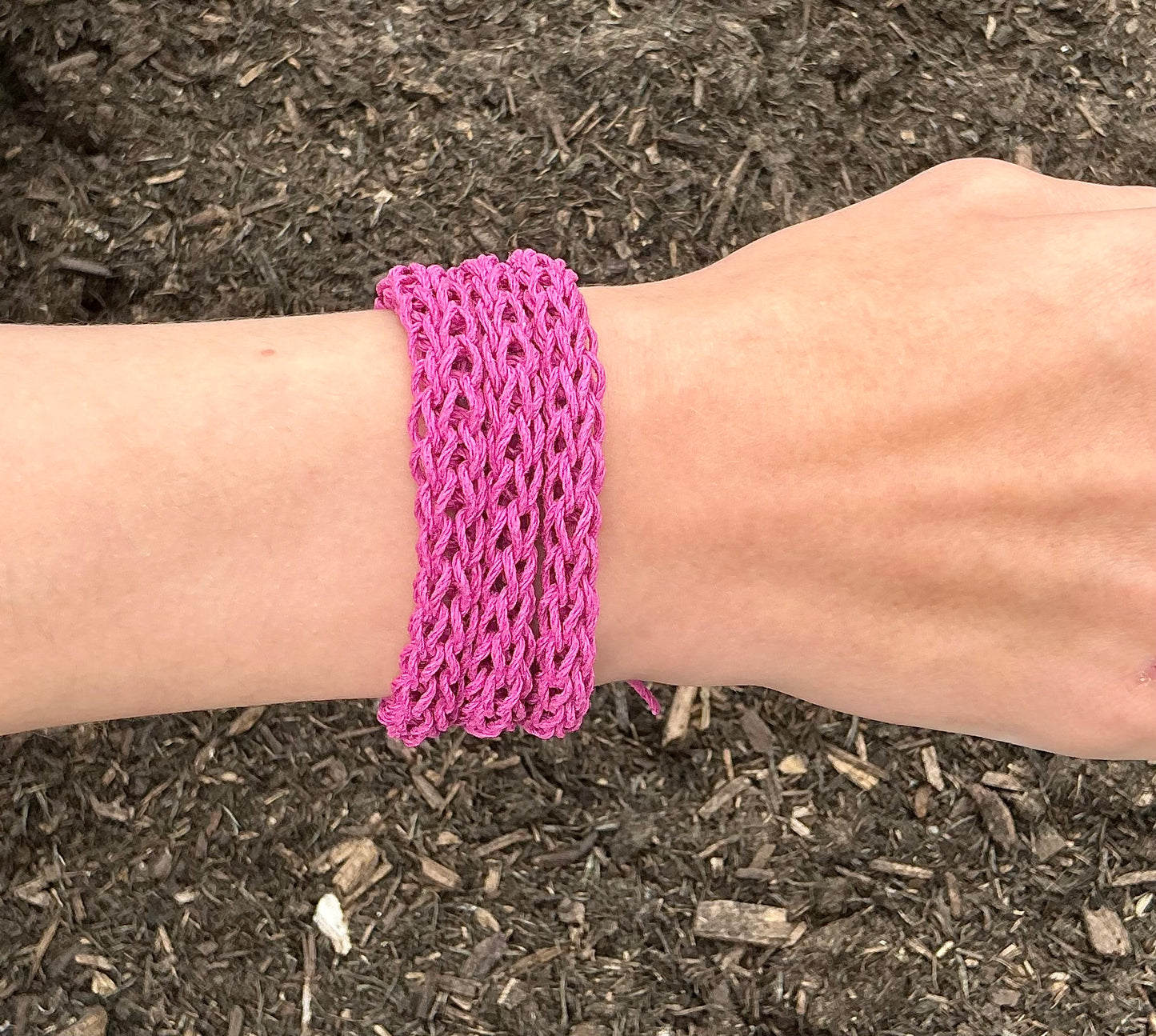 Mauve Bracelet. Hemp Bracelet. Casual Jewellery. Hemp Jewellery. Boho Style Bracelet. Boho Chic. Beach Life Bracelet. Wrap Around Bracelet.