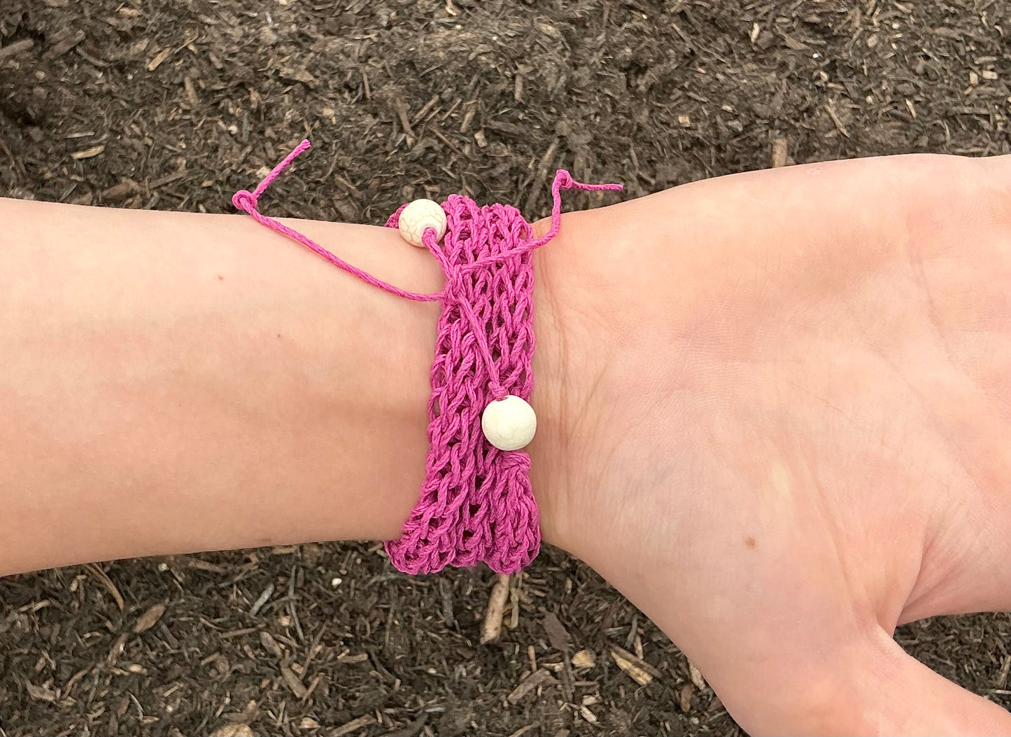 Mauve Bracelet. Hemp Bracelet. Casual Jewellery. Hemp Jewellery. Boho Style Bracelet. Boho Chic. Beach Life Bracelet. Wrap Around Bracelet.