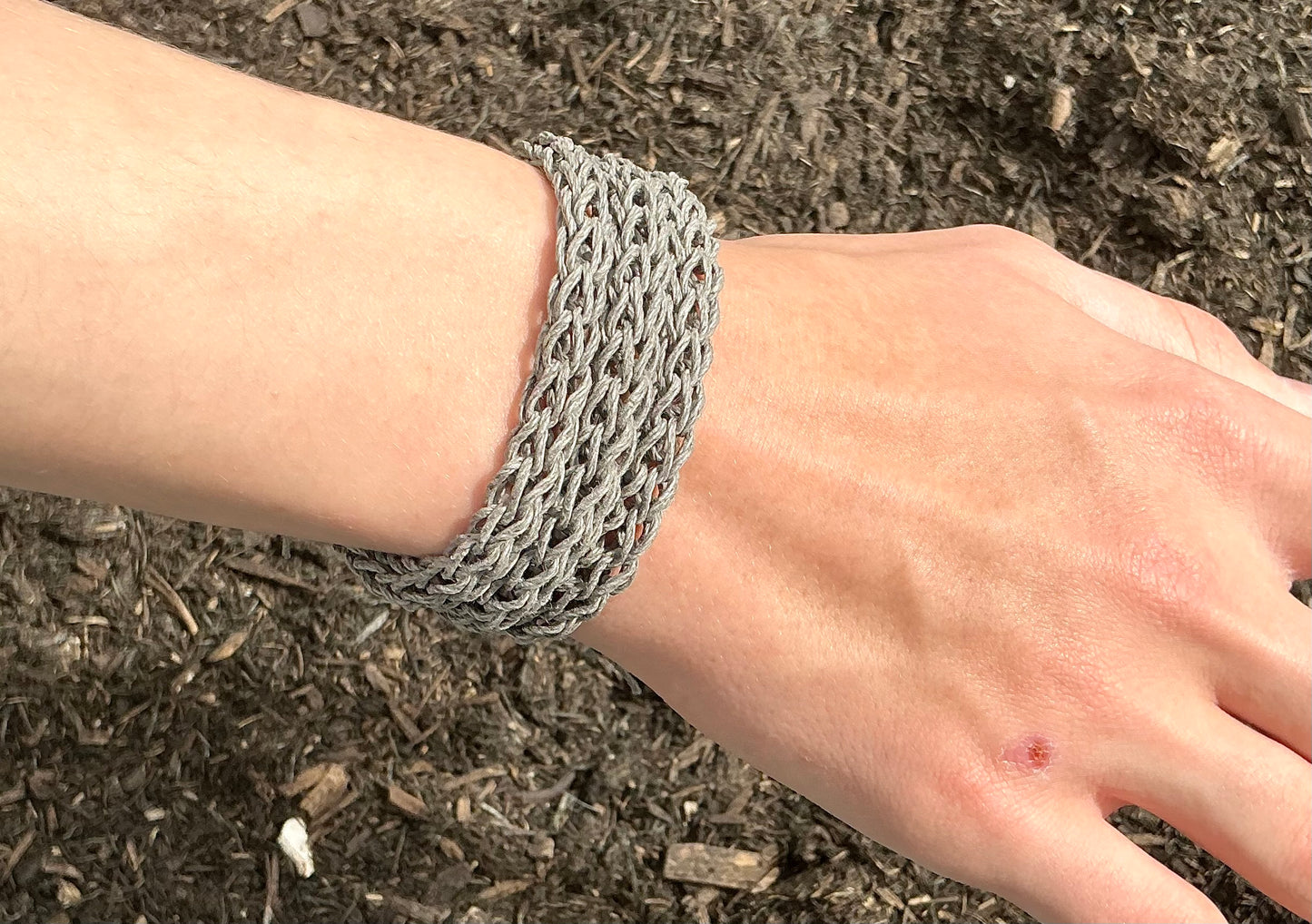 Grey Hemp Bracelet. Hemp Jewellery. Hemp Bracelet. Boho Fashion. Boho Style Bracelet. Beach Life Style Bracelet. Handmade Bracelet. Wrap Around Bracelet. Casual Jewellery. Friendship Bracelet.