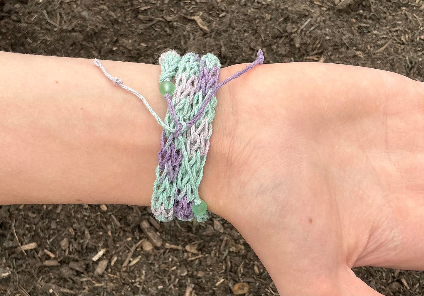 Pretty Pastel Bracelet. Hemp Bracelet. Hemp Jewellery. Casual Jewellery. Handmade Bracelets. Boho Chic. Boho Style Bracelet. Wrap Around Bracelet. Beach Life Bracelet.