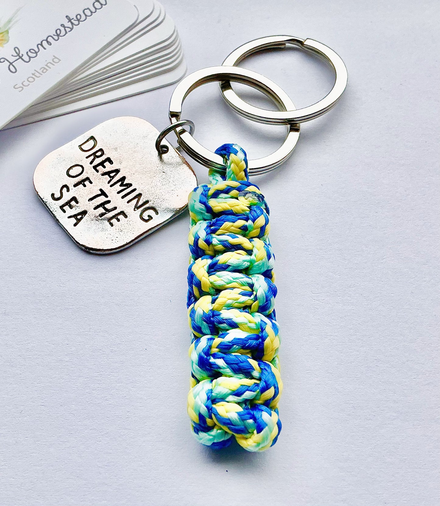 Beach Keyring. Paracord Key Fob. Handmade Key Fob. Keyrings. Key Fob. Paracord Accessories.
