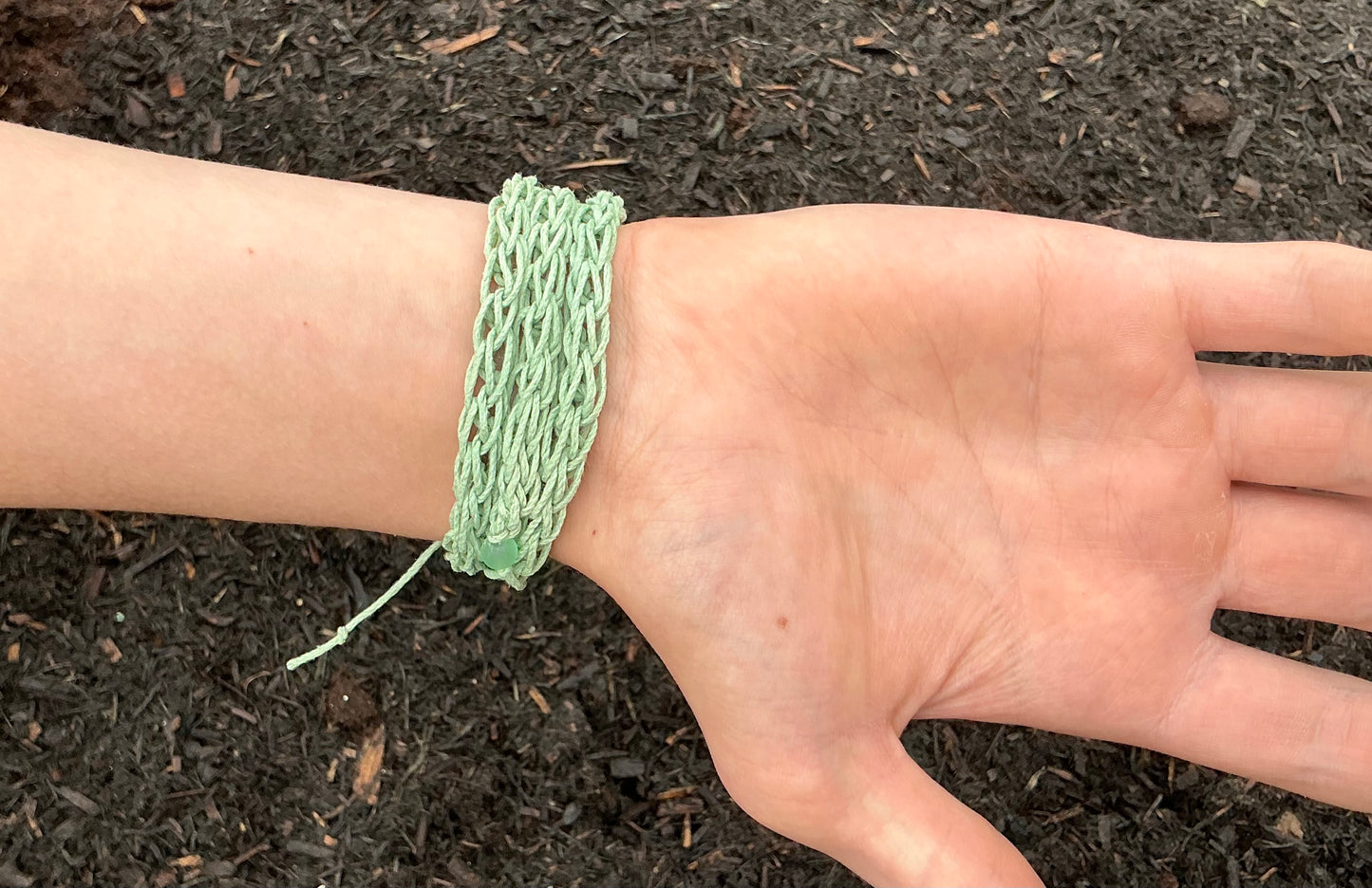 Pale Green Hemp Bracelet. Bracelets. Hemp Jewellery. Hemp Bracelet. Wrap Bracelet. Boho Style Bracelet