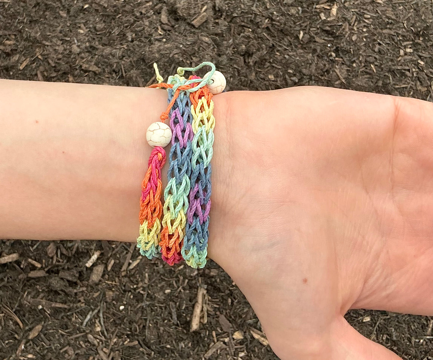 Hemp Bracelet. Boho Style Bracelet. Boho Chic. Beach Life. Casual Bracelet. Wrap Around Bracelet. Bracelets. Hemp Jewellery. Rainbow Bracelet.
