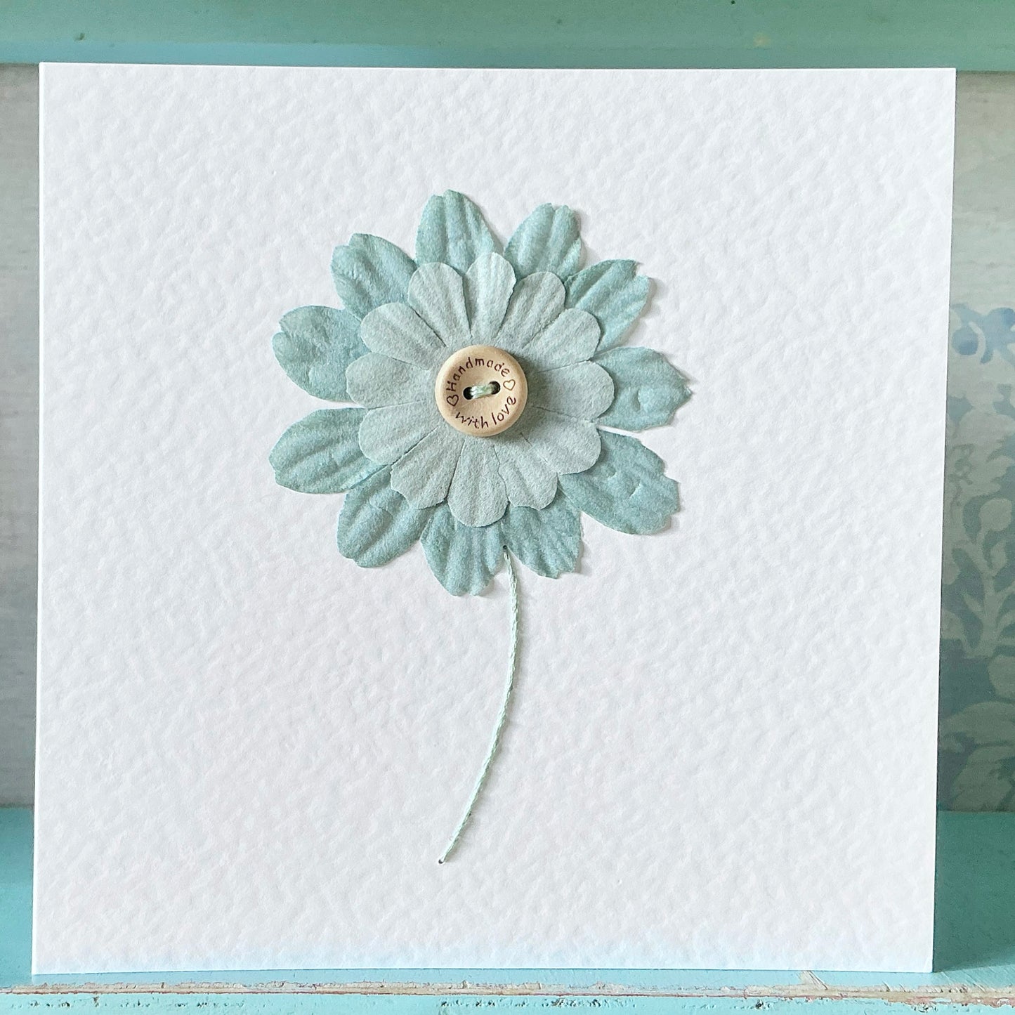 Hand Sewn Card. Christening Card. Blank Card. Baby Shower Card. Sympathy Card. Birthday Card. Embroidered Card.