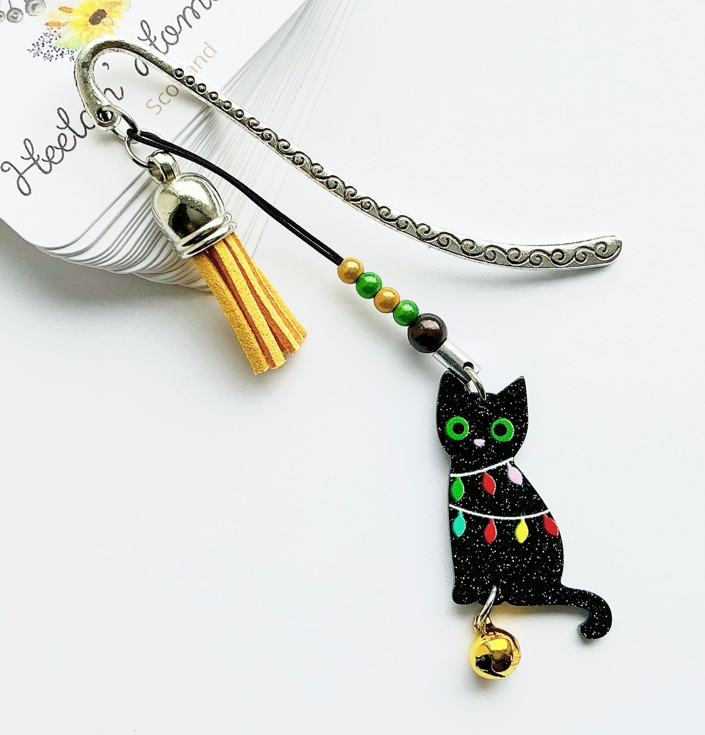 Metal Bookmark. Cat Bookmark With Bell. Halloween Bookmark. Christmas Bookmark. Bookmarks.