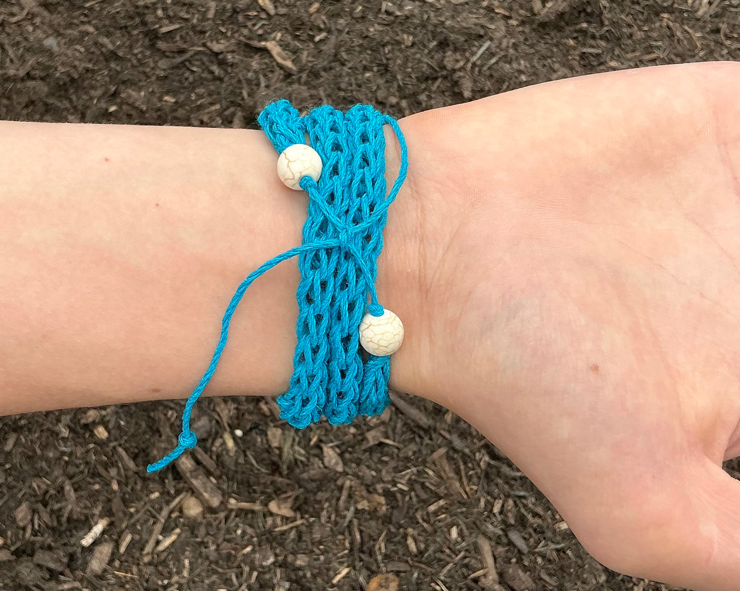 Blue Bracelet. Wrap Around Bracelet. Hemp Bracelet. Hemp Jewellery. Casual Jewellery. Boho Style Bracelet. Boho Chic. Beach Life Style Bracelet. Handmade Bracelets.