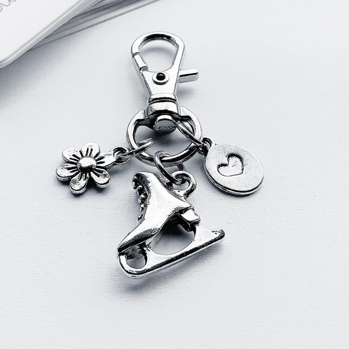 Small Ice Skating Bag Charm. Ice Skate Charm. Handbag Accessories. Ice Skating. Bag Charm.