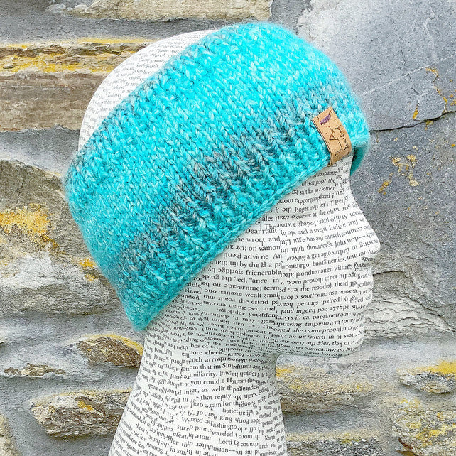 Pale Blue Knitted Headband. Scarf. Neck Warmer. Winter Scarf. Ear Warmers.
