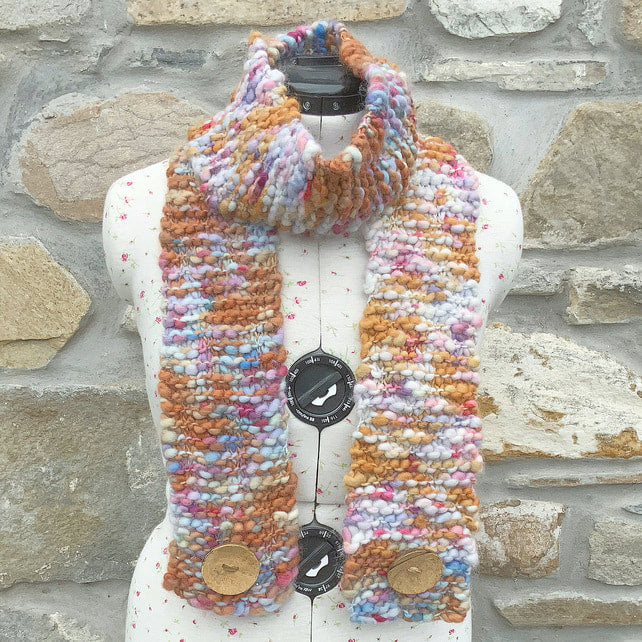 Super Chunky Scarf. Hand Knitted Scarf. Woollen Scarf. Cosy Scarf. Warm Scarf. Wrap Around Scarf.