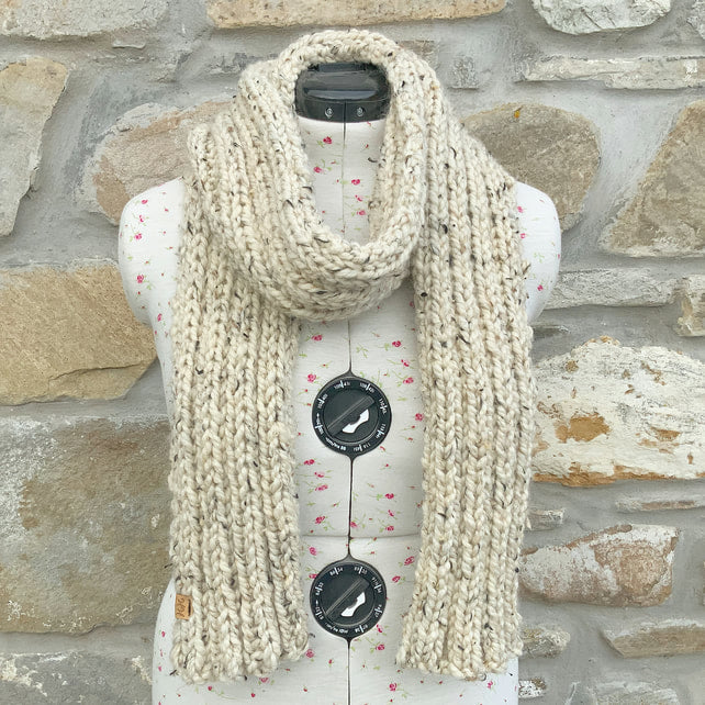 Chunky Scarf. Knitted Scarf. Woolly Scarf. Winter Scarf. Hand Knitted Scarf. Cosy Scarf. Warm Scarf.