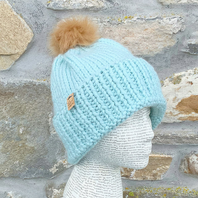 Bobble Hat. Pom-Pom Hat. Knitted Hat. Woollen Hat. Woolly Hat. Wool Hat. Winter Hat. Handmade Hat.