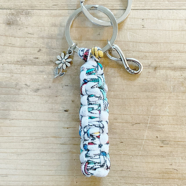 Paracord Style Keyring. Friendship Keyring. Key Fob. Key Chain.