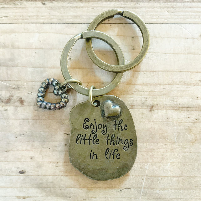 Charm Keyring. Heart Keyring. Metal Keyring. Key Fob. Key Chain.