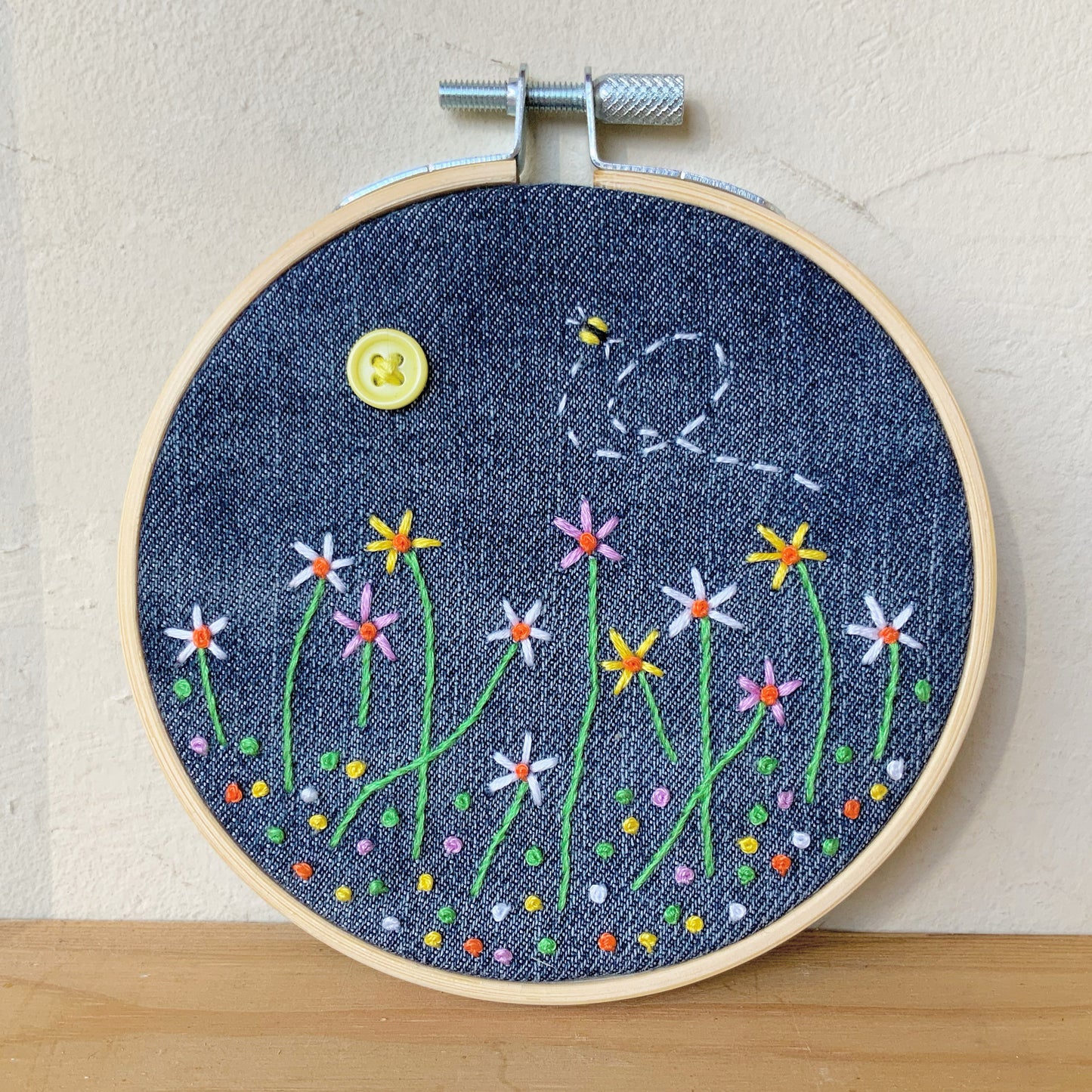 Embroidered Flower Hoop.