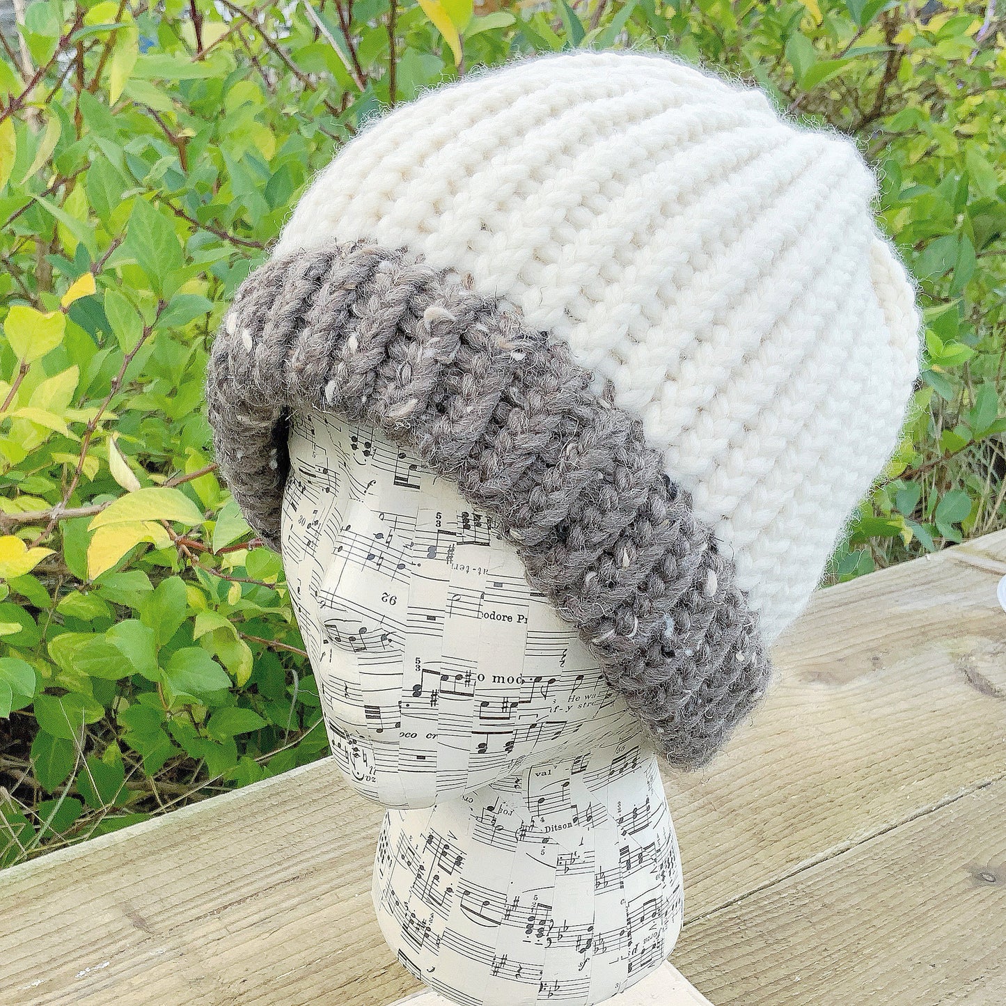 Chunky Knit Hat. Fisherman Style Hat. Hand Knitted Beanie.
