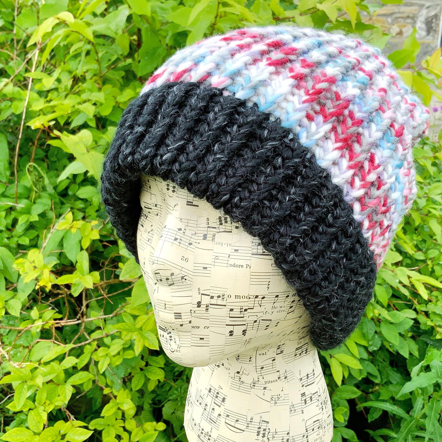 Hand Knitted Slouchy. Knitted Hat. Beanie. Woolly Hat. Woollen Hat. Wool Hat.