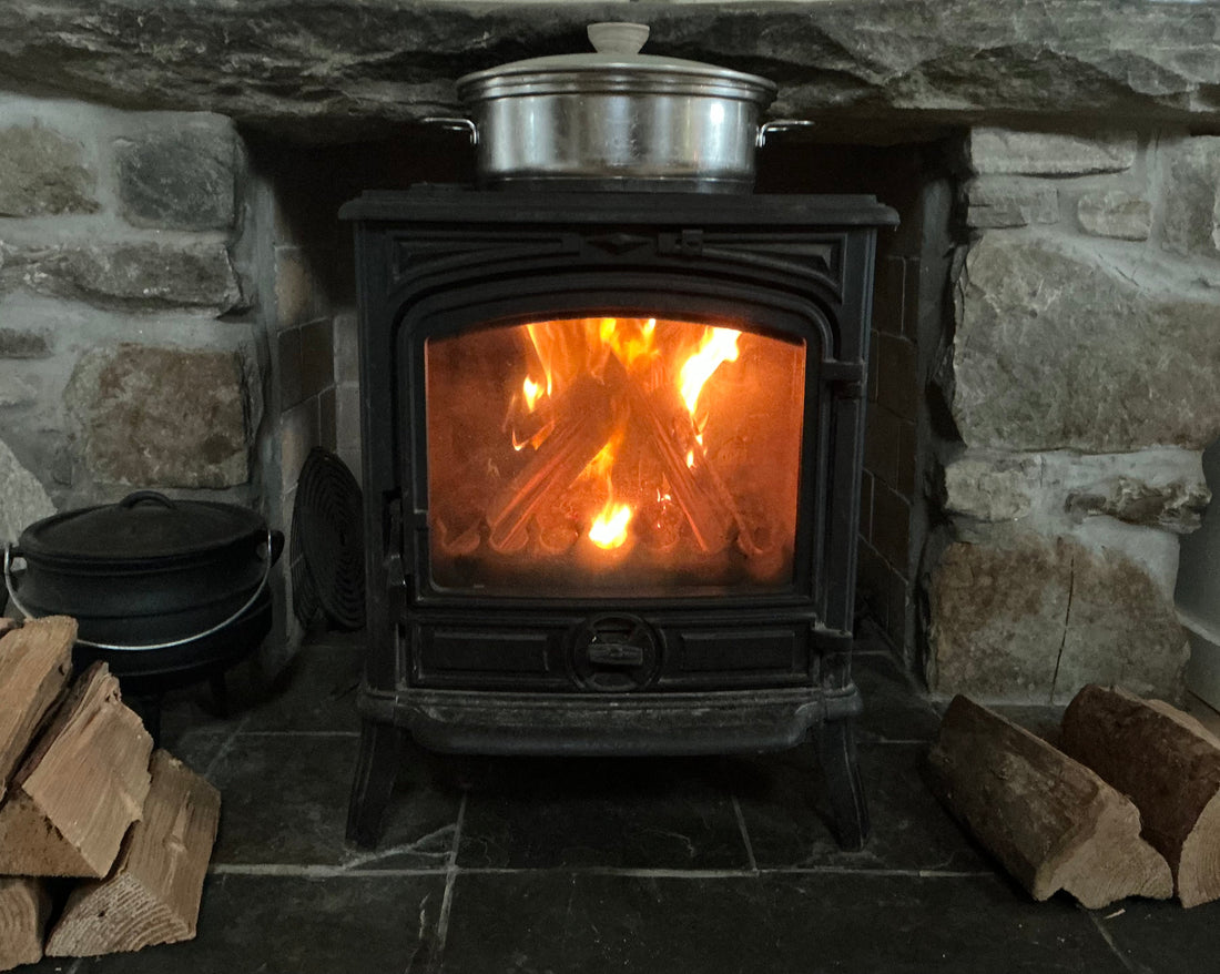 Cooking On The Log Stove Again ..