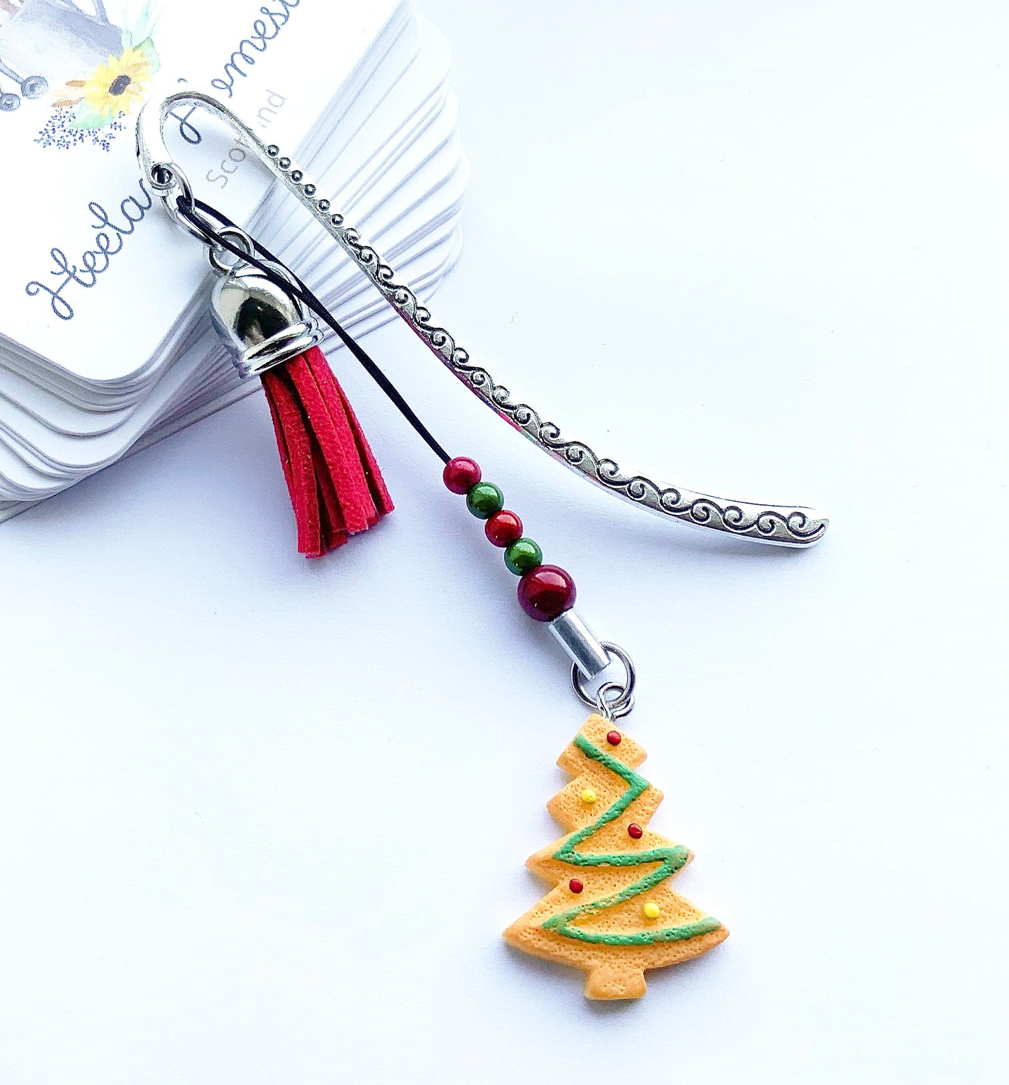 Christmas Tree Bookmark. Metal Bookmark. Gingerbread Christmas Tree.