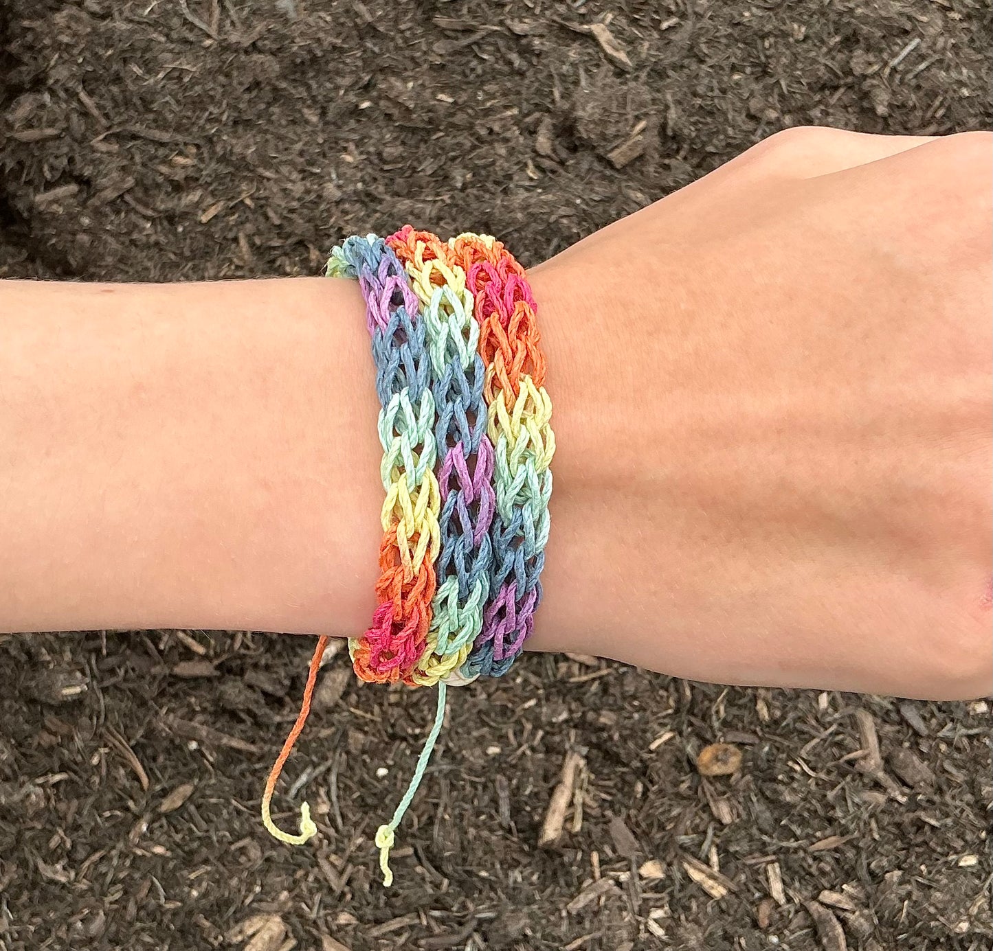 Hemp Bracelet. Boho Style Bracelet. Boho Chic. Beach Life. Casual Bracelet. Wrap Around Bracelet. Bracelets. Hemp Jewellery. Rainbow Bracelet.