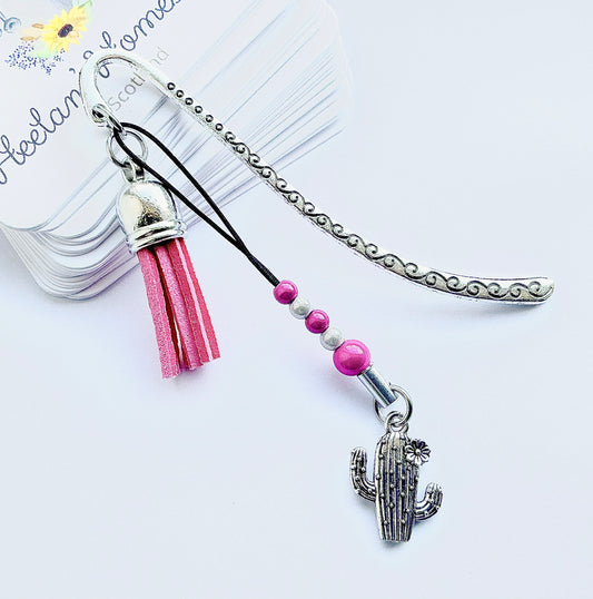 Metal Bookmark. Cactus Bookmark. Pink Bookmark. Charm Bookmark. Bookmarks. Bookmark. Cactus. Succulents.