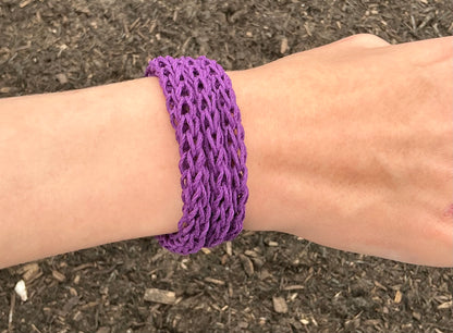 Boho Style Bracelet. Boho Chic. Purple Bracelet. Wrap Around Bracelet. Beach Life Style Bracelet. Casual Jewellery. Hemp Bracelet. Hemp Jewellery. Friendship Bracelet. Handmade Bracelets.