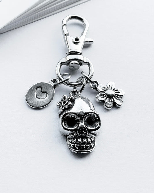 Small Skull Bag Charm. Flower Bag Charm. Heart Bag Charm. Metal Bag Charm. Bag Charms. Skull. Skull Charm. Charms.