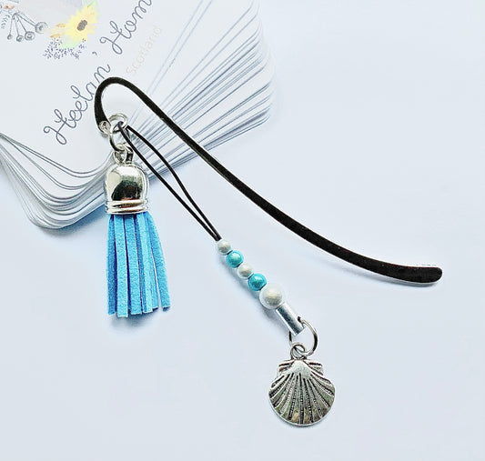 Shell Bookmark. Charm Bookmark. Miracle Bead Bookmark. Metal Bookmark. Beach Bookmark.