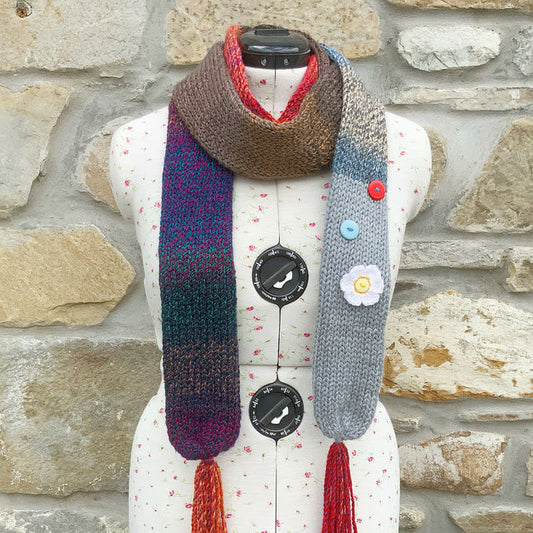 Handmade, Cosy, Chunky Knit, Double Thickness Tube Scarf.