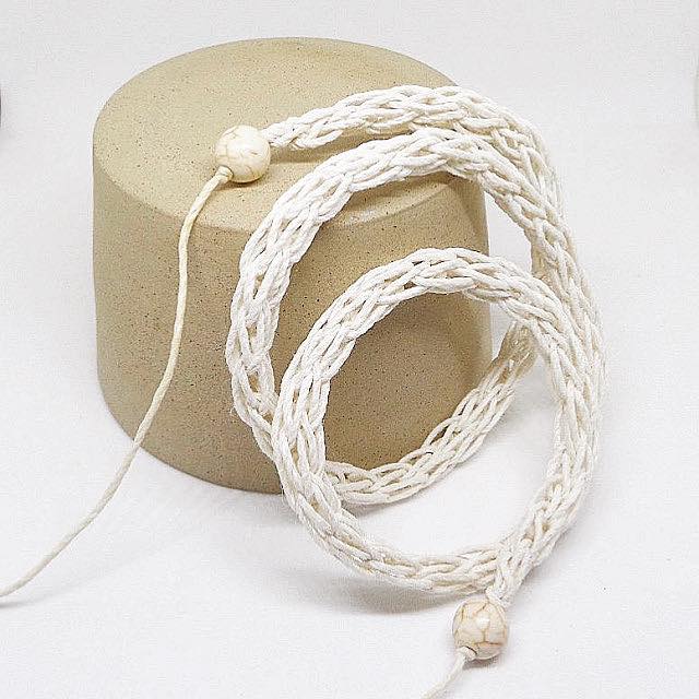 Natural Hemp Bracelet. Hand Knitted Bracelet. Wristband. Wrist Wrap.