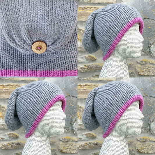 Slouchy. Knitted Hat. Woollen Hat. Woolly Hat. Winter Hat. Beanie.