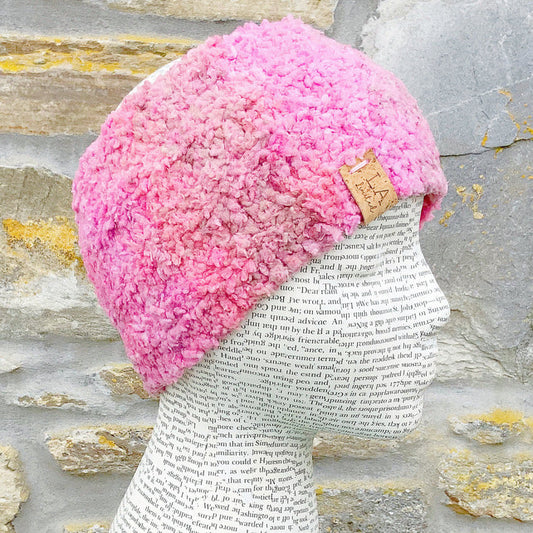 Super Soft Neck Warmer. Hand Knitted Headband. Winter Scarf. Pink Neck Warmer.