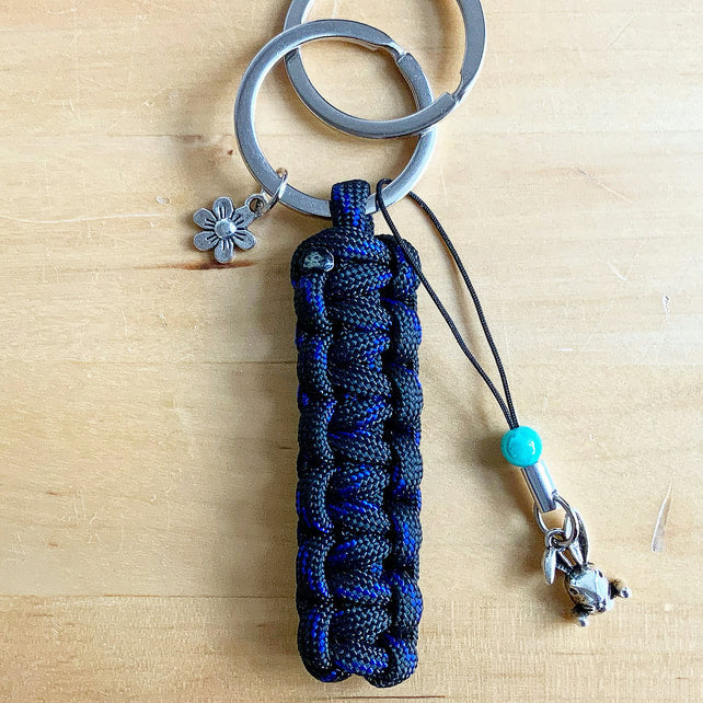 Bunny Keyring. Rabbit Keyring. Charm Keyring. Paracord Keyring. Handmade In Scotland.