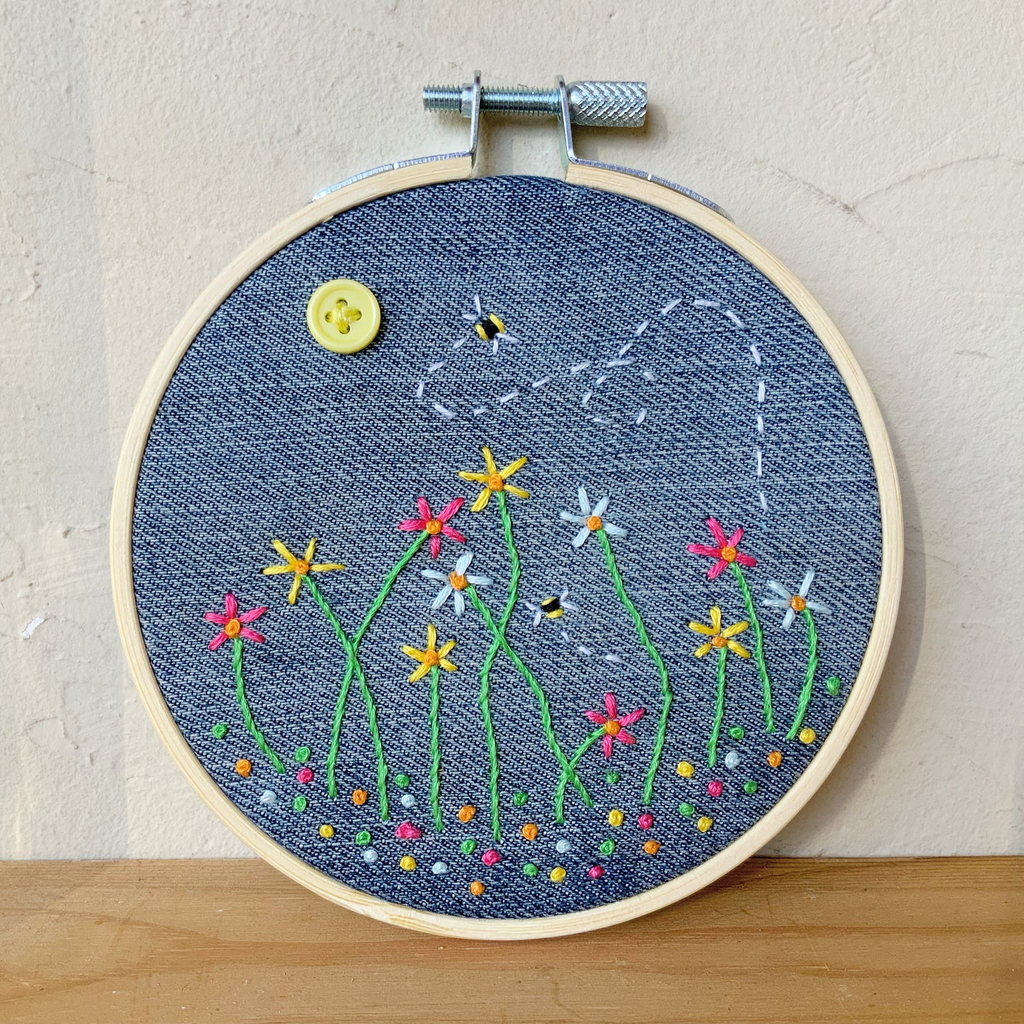 Wildflower Meadow Embroidered Hoop.